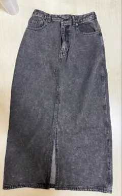 Heather Denim スリットロングスカート ブラックのサムネイル