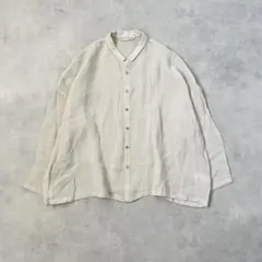 Vlas Blomme Washed Light Linen ワイドシャツのサムネイル