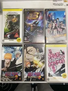 PSP 6本セット　モンスターハンターポータブル 3rdなど　メモリーカード付き