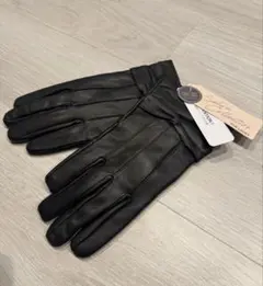 ラムレザー手袋 黒 本革