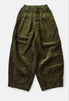 HARVESTYビッグ コーデュロイ ナローシルエット サーカスパンツ