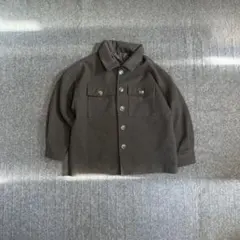 ウールコートジャケットブラック短丈ユニセックスノームコアシンプル古着黒