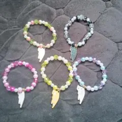 最終値引き　ネコチャーム付き　ブレスレット　5本セット