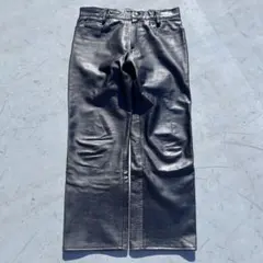 HORN WORKS 本革 牛革レザーパンツ ブラック 33インチ - メルカリ