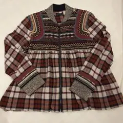 未使用美品　ZARA チェック柄ジャケット　シャツ
