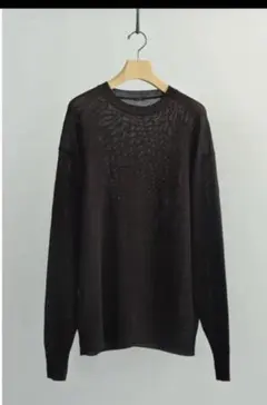 COMOLI（コモリ） リネンクルーネックニット 26SS サイズ3 BROWNのサムネイル