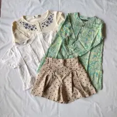 子供服まとめ売り キッズ120 4点 女の子向けカーディガン ショートパンツ