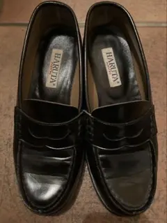 HARUTA 黒 レザー ローファー