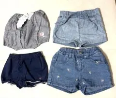 ベビー服　ボトムス　80サイズ　半ズボン　パンツ　半袖　女の子　まとめ売り
