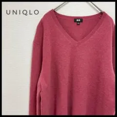 レアカラー　UNIQLO カシミヤ Vネック セーター ニット ピンク