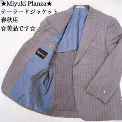 ★Miyuki Planza★春秋テーラードジャケット グレーストライプ鉄板ですのサムネイル