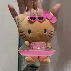 ハローキティ 日焼け キーホルダー マスコット 浮き輪付き