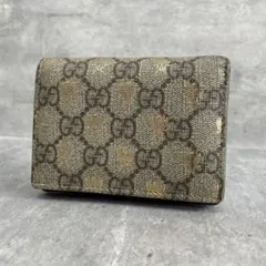 【極美品】 GUCCI レザー GGスプリーム 蜂 bee 2つ折り 財布