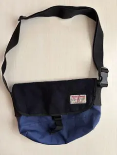 Harris Tweedショルダーバック　紺色　ネイビーのサムネイル