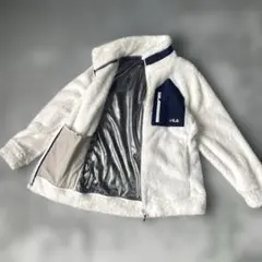 【最終価格】フィラFILA 防寒アルミ裏生地 レトロX風フリースブルゾン S