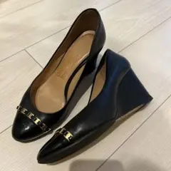 Salvatore Ferragamo パンプス ウェッジソール ブラックのサムネイル
