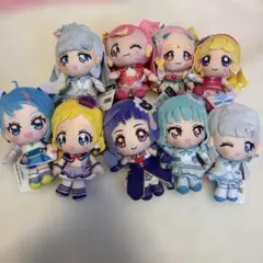 キミとアイドルプリキュアコロっとまんまるプリフェイスぬいぐるみ9個セットタグ付き