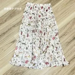 24SS✨ANAYI ボタニカルデシンプリントボウタイワンピース ペチコート 