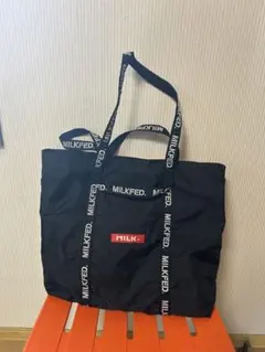 MILKFED. ロゴテープ トートバッグ ブラック