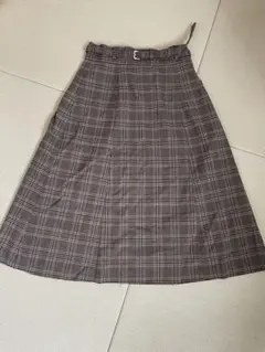 【値下げ】オペークドットクリップ　チェックスカート