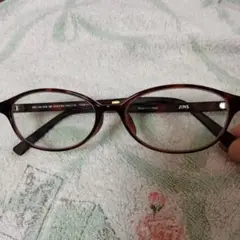 JINS ブラウン オーバル メガネ老若男女