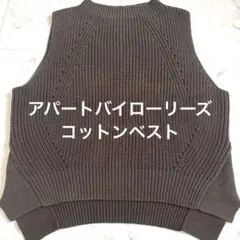 apart by lowrys アパートバイローリーズ ニットベスト ブラウン