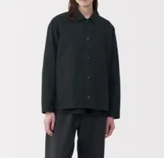 Muji labo ムジラボ コットンシャツジャケット M ブラック 黒のサムネイル