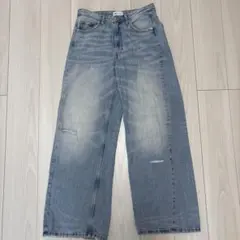 ZARA バギーダメージブルーデニム　サイズ38