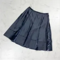 美品 MOGA デザインボックスプリーツスカート 黒 サイズ1*GD1197