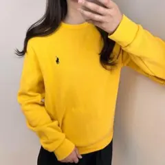 現行POLO RALPH LAUREN スウェット イエロー M