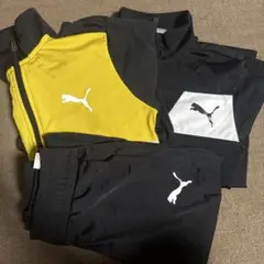 Puma ジャージセット 黒/黄　140cm