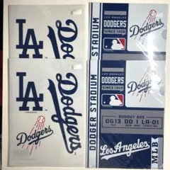 最安☆新品未開封★MLB A4サイズ クリアファイル ドジャース 4枚組 野球