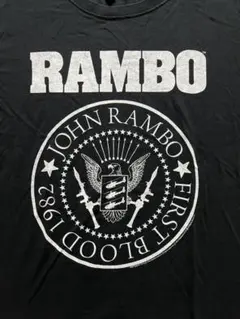 RAMBO ランボー ラモーンズ ロゴ風 Tシャツ M 映画 ムービー