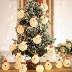 装飾ライト クリスマス クリスマスツリー飾り 雪だるまデザイン クリスマスライトのサムネイル