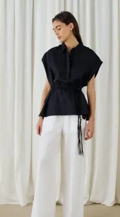 新品　タグ付き　DES PRESレーヨンシルククロス ボクシーブラウス デ・プレのサムネイル