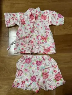 Sanrio 花柄 甚平 90cm キティーちゃん