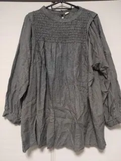 チェック柄トップス　LL