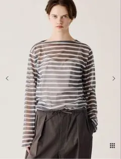 ORCIVAL オーシバル シースルー ボートネック長袖カットソーのサムネイル