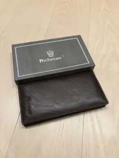 未使用品　Richman レザー 長財布 ダークブラウン　バングラデシュ土産