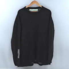 OFF-WHITE アローロゴ ニット セーター ブラック　M UA0009のサムネイル