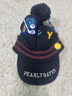 PEARLY GATES ポンポン付きニット帽