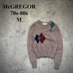 70s-80s【McGREGOR】マックレガー（M）USA＊アーガイルニット＊