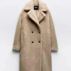 ZARA エクストラロングフェイクボアコート