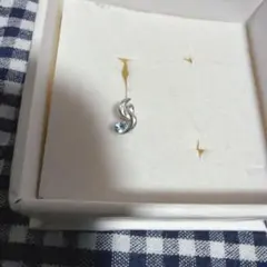 アクアマリン シルバーイヤーカフ 刻印あり