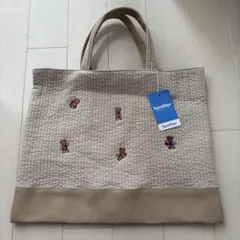 新品familiar Pionunnalコラボファミリア トートバッグ クマ刺繍