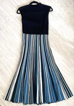 FRAY I.D ノースリーブロングワンピース ストライプ