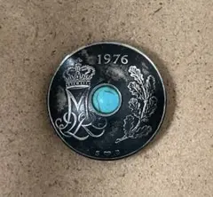 デンマーク　25オーレ コンチョ 1976 ”M ターコイズ