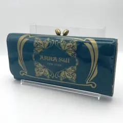 綺麗　ANNA SUI アナスイ がま口 長財布 ブルー 蝶 ラメ 大容量のサムネイル