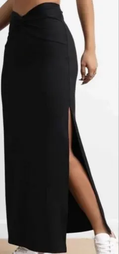 タイトスカート 黒ウエストゴム