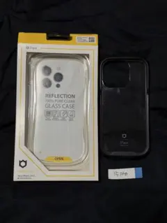 iFace iPhone 15 Pro ケース クリア 強化ガラス ブラック